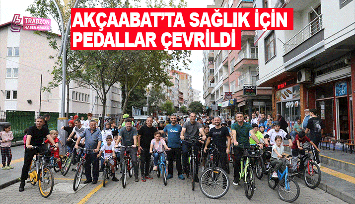 Akçaabat'ta Sağlık İçin Pedallar Çevrildi