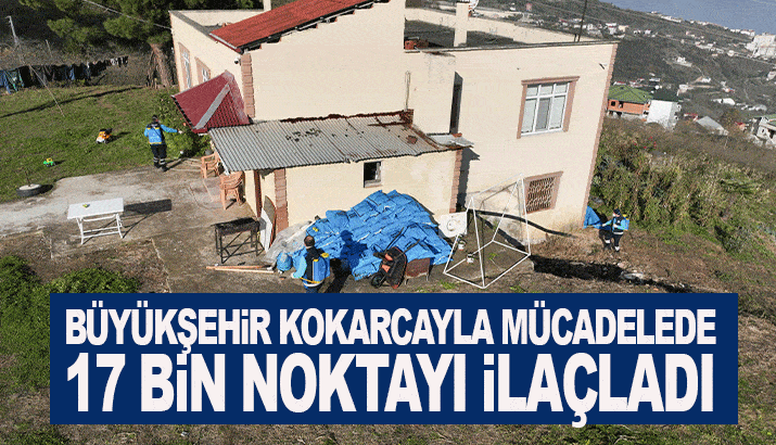 Trabzon Büyükşehir Kokarcayla mücadelede 17 Bin noktayı ilaçladı