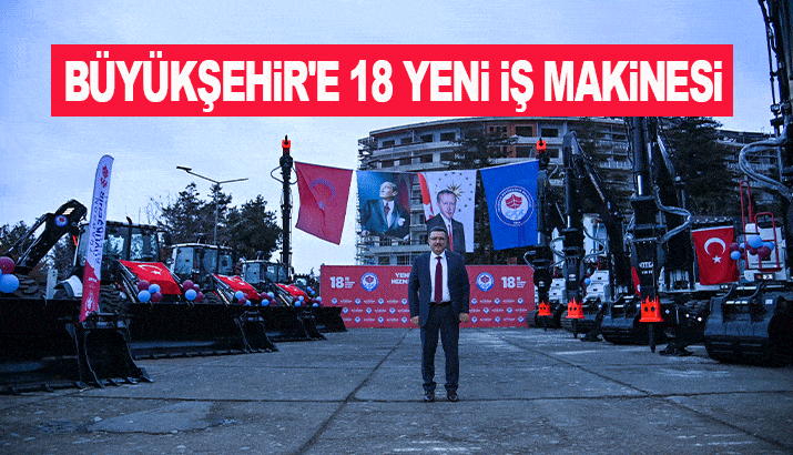 Trabzon Büyükşehir'e 18 yeni iş makinesi 